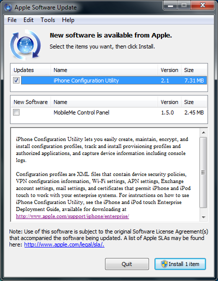 Software update download
